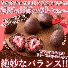 酸味と甘さの絶妙なハーモニー!!【お徳用】濃厚まるごといちごのミルクチョコ250g お菓子 チョコレート SM00010769