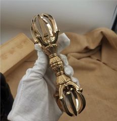 新品 【dsdsad】五鈷杵 長さ16cm 密教法具 寺院用仏具 金剛杵仏具 法具 お守り 御守 魔除け 弘法大師 空海 大々型