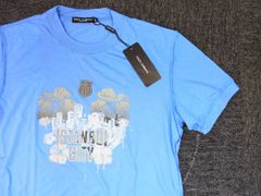 ドルチェ＆ガッバーナ★ドルガバD&Gイスタンブール半袖TシャツXL50★ブルー青