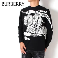24AWモデル バーバリー BURBERRY  メンズ EKD ロゴプリント 長袖Tシャツ【BLACK】 8095157  BLACK/【2024-25AW】m-tops