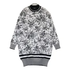 サイズ：0 PEARLY GATES パーリーゲイツ 2022年 ニット 長袖ワンピース 花柄 曽我宇柄 ホワイト系 [240101440031] ゴルフウェア レディース ストスト