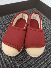 【在庫処分】介護用シューズ　あゆみ　【室内用】　S（20.5～21.5cm）　7E相当　ワイドベルト　＃ワイン