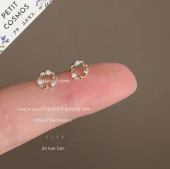 ピアス　フラワーリース　S925 アレルギー対応　小ぶり　可愛い　花