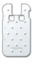 【新品未使用】キッズケータイ SH-03M docomo クリア ハードケース (ホワイト) ハート ドット 水玉 cl-sh03m-266