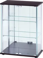 【特価商品】不二貿易 コレクションケース フィギュアケース 3段 幅60.5×奥行36.5×高さ85cm ブラウン ワイドタイプ 背面ミラー 組立商品 72800