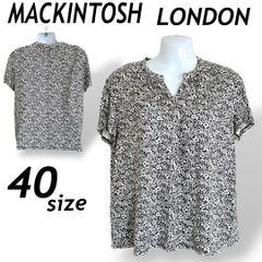 MACKINTOSH LONDON マッキントッシュ ロンドン レディース 半袖カットソー 40 フレンチ袖 プルオーバー G5P83-392-22 三陽商会 日本製 小花柄 マルチカラー系 (D018)★