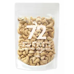 【公式】72 NANAJUNI カシューナッツ 生 無塩 無油 無添加 カンボジア産 大粒 生ナッツ ナッツ チャック付 チャック袋 500g