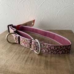 ハーフチョークカラー　チェリーブロッサム柄　25mm幅　アメリカ製　軽量　丈夫　アメリカ直輸入　LUPINE ルパイン
