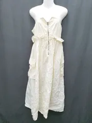 ◇ ⊂ w closet ダブルクローゼット カーゴ　ナイロン ロング キャミ　ワンピース サイズF アイボリー レディース P  【1409250016608】