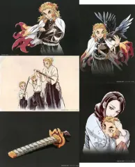 【中古】キャラカード [単品] 集合 煉獄杏寿郎 エンドロール A6イラストカード全5枚セット 「Blu-ray/DVD 劇場版 鬼滅の刃 無限列車編 完全生産限定版 ufotable4大特典コンプリートセット」 同梱特典