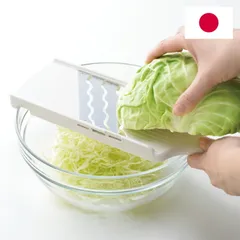 日本製 燕三条 スライサー 3倍速!トリプルウェーブ 3枚刃 波刃 キャベツ用スライサー 千切り 時短調理 野菜スライサー アーネストのサムネイル