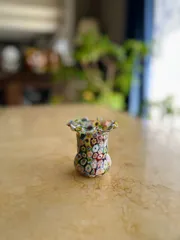 murano ヴィンテージ ベネチアングラス 作家物 ムラーノ 花瓶 インテリア ムラーノガラス（ベネチアングラス）花瓶／花器「虹の窓」 – chisa