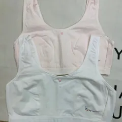 女の子 発育期用 二重ハーフトップ  2枚セット