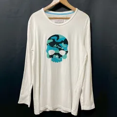 #anc ハイドロゲン HYDROGEN SPORTS WEAR カットソー ロンT XXL 白 水色 緑系 スカル 大きいサイズ メンズ [959398]のサムネイル