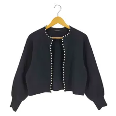 ユナイテッドアローズグリーンレーベルリラクシング UNITED ARROWS green label relaxing フェイクパール クロップド カーディガン -ウォッシャブル レディース 表記無 