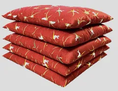 綿座布団5枚セット　ウサギ　45㎝×45㎝　自社工場　手造り　椅子座布団　いす　イス