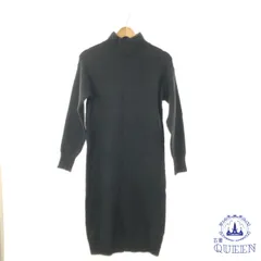 【訳アリ】GU ジーユー ワンピース ニット ハイネック ゆったり ロング丈 長袖 レディース ブラック XS 901-14349 送料無料 古着