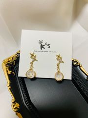 【K‘s store 2021】ピアス925  ゴールド　ジルコン　星No.90