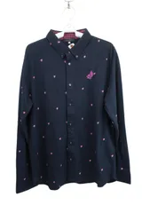 【美品】TK MIXPICE(ティーケーミクスパイス) 長袖ポロシャツ 黒 メンズ XL ゴルフウェア 2508-0369 中古