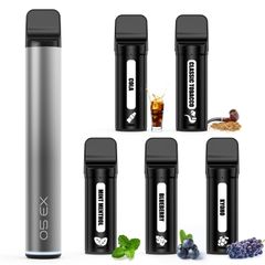 電子タバコ シーシャ 充電式 ベイプ 本体 使い捨て vape pod 5種フレーバー付き 12,500吸引回数 大容量 禁煙パイポ 爆煙 持ち運び便利 水蒸気タバコ 禁煙グッズ ニコチンなし タールなし O5EX型