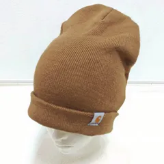 ユニセックスで人気!! 【Carhartt】カーハート ビーニー ニット A18 キャップ 定番 ロゴパッチ ACRYLIC WATCH HAT アクリル ウォッチ ハット ストリート アウトドア ブラウン 茶色 ワンサイズ メンズ /Ｍ37142j