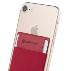 【人気商品】[Sinjimoru] 手帳型 カードケース、SUICA PASMO カード入れ パース ケース iPhone14 Plus Pro Pro Max iPhone 13 12 シリーズ対応 スマホ 背面 カードホルダー、シンジポ-チflap、レッド