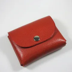 ☆ RED ☆ R.C.L シームレス ミニウォレット ミニウォレット 本革 ミニ財布 ミニサイフ 財布 コンパクト カードケース カード入れ 小銭入れ コインケース 牛革財布 メンズ レディース 革 レザー 手のひら サイズ おしゃれ シンプル シームレス