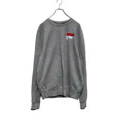 FILA ロゴスウェット トレーナー M グレー フィラ 刺繍ロゴ 裏パイル 古着卸 アメリカ仕入 a605-7104