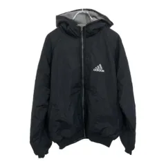 00年代 adidas アディダス リバーシブル ナイロンジャケット スポーツ ブラック(メンズ L)中古 古着 U8678