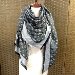 f001 H LOUIS VUITTON ルイ ヴィトン 大判 ショール ストール