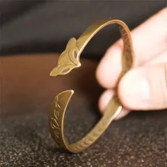 TQ008  キツネ バングル  ブロンズ 純銅製ジュエリー 純銅ブレスレット  銅  ブレスレット  ハンドメイド 手作り