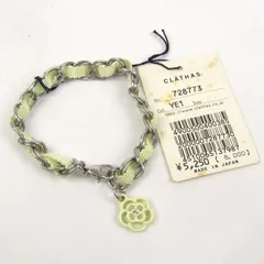 クレイサス ブレスレット カメリア チェーン 未使用 タグキズ有 チャーム ブランド アクセサリー レディース イエロー CLATHASのサムネイル