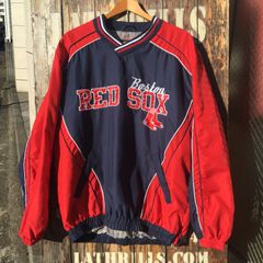 90s MLB Boston Redsox GⅢ Sports ボストン レッドソックス ナイロン ウィンドブレイカー プルオーバー スポーツ スタジアムジャケット  野球ジャンパー US-M