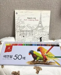 カラーリングブック＋色鉛筆