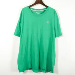チャンピオン 半袖Ｔシャツ オーセンティック 大きいサイズ アメリカ古着 ヴィンテージ メンズ 2XLサイズ グリーン Champion 【中古】