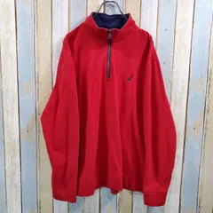 6-173☆ノーティカ☆ハーフジップスウェットトレーナー☆刺繍ロゴ☆XLサイズ