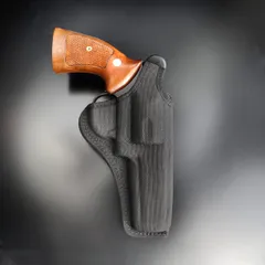 米国実物　bianchi 本革レザー　デューティホルスター　size12 s&w 古いリボルバー用ホルスター（Bucheimer ＆ Bianchi） | 玩具