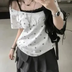 ably(エイブリー) ヒリット オフショルダー エンジェルコア 出演者 ドット フリル ウィッシュコア 片方オフショルダー