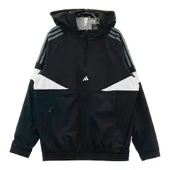 サイズ：M ADIDAS GOLF アディダスゴルフ 2024年モデル IM7221 フード付き ハーフジップブルゾン  ブラック系 [240101397711] ゴルフウェア メンズ ストスト