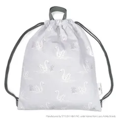 COLORFUL CANDY STYLE 新品  LAURA ASHLEY ナップサック キルティング Swans 子供用 ナップサック 巾着 体操着入れ 小学生 子供 キッズ お着替え袋 おしゃれ ランドセルの上から 小学校