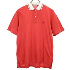 アクアスキュータム 日本製 半袖 ポロシャツ レッド系 Aquascutum ロゴ刺繍 レディース 【中古】  【230614】