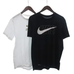 ナイキ NIKE 2点 セット Tシャツ カットソー 半袖 プリント 白 黒 ホワイト ブラック M L