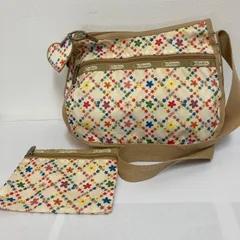 LeSportsac レスポートサック　ショルダーバッグ　ナイロン　ベージュ