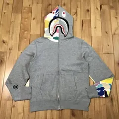Giant multi camo シャーク パーカー Mサイズ shark full zip hoodie a bathing ape BAPEエイプ ベイプ マルチカモ 迷彩