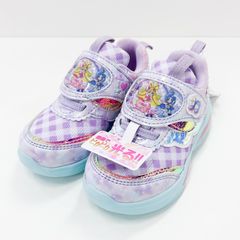 【新品】キミとアイドル　プリキュア　フラッシュスニーカー　歩くと光る　キッズ　3905　パープル