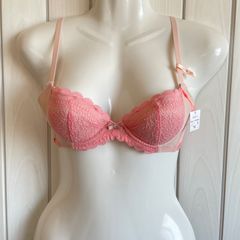 S-9 ≪レディース≫　アモスタイル　バイ　トリンプ　下着　ブラジャー　B65　ピンク系　花　レース　可愛い　女の子