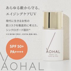 アオハル リペルUVトーンアップミルク 敏感肌 下地 日焼け止め スキンケア ミルク 乳液 ノンケミカル 美容液 顔 首 紫外線 UV 対策 UVカット UVミルク UVケア UV乳液 SPF50 紫外線対策 グッズ 日焼け パラベンフリー べたつかない