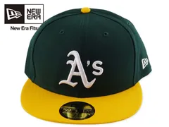 ☆NEWERA【ニューエラ】MLB 59FIFTY OAKLAND ATHLETICS CAP DARK GREEN/YELLOW オ オークランド アスレチックス ダークグリーン/イエロー 20724