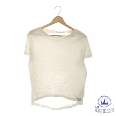 ☆美品☆ PUMA プーマ トップス Tシャツ シンプル ロゴタグ カジュアル 半袖 レディース ホワイト L 901-9529 送料無料 古着