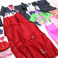 【韓国伝統衣装 まとめ売り】全10点以上 チマチョゴリ 大人 子供 パニエ パジチョゴリ 民族衣装 韓国 コスプレ 正装 男性 女性 メンズ